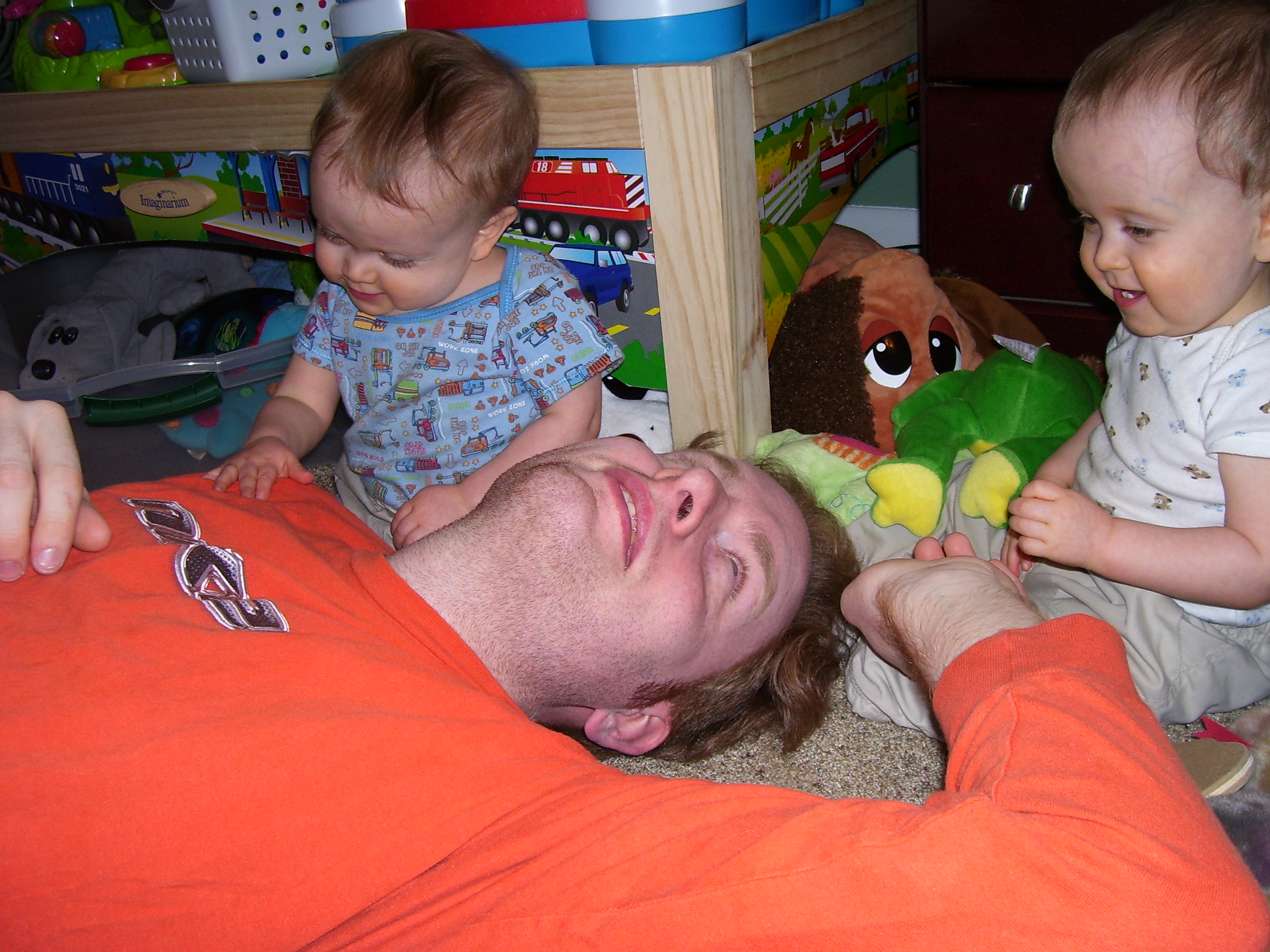 These are my boys harrasing me.