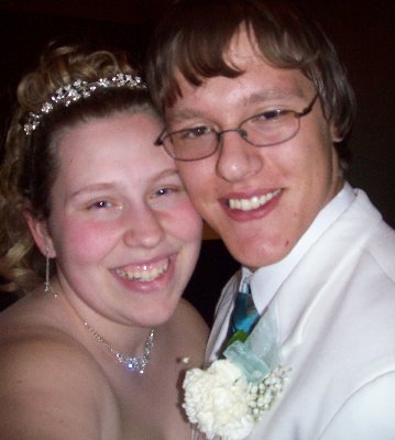 Prom! matt in his fancy white tux..the day he asked me to marry him :D